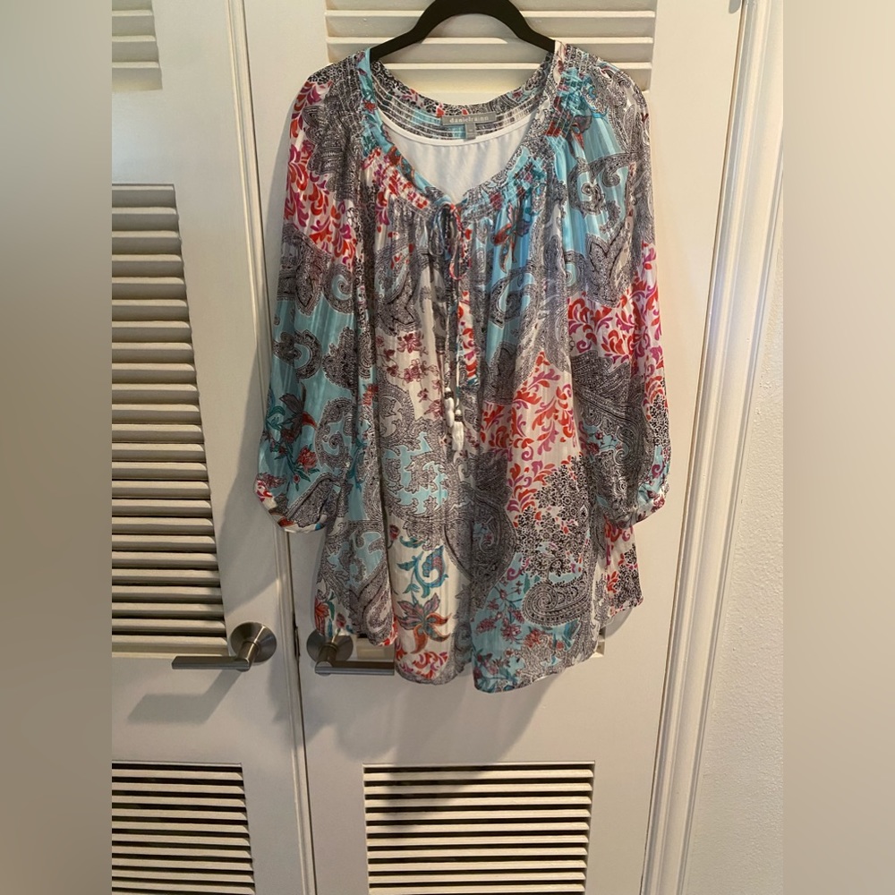 Daniel Rainn Boho top. 2X.